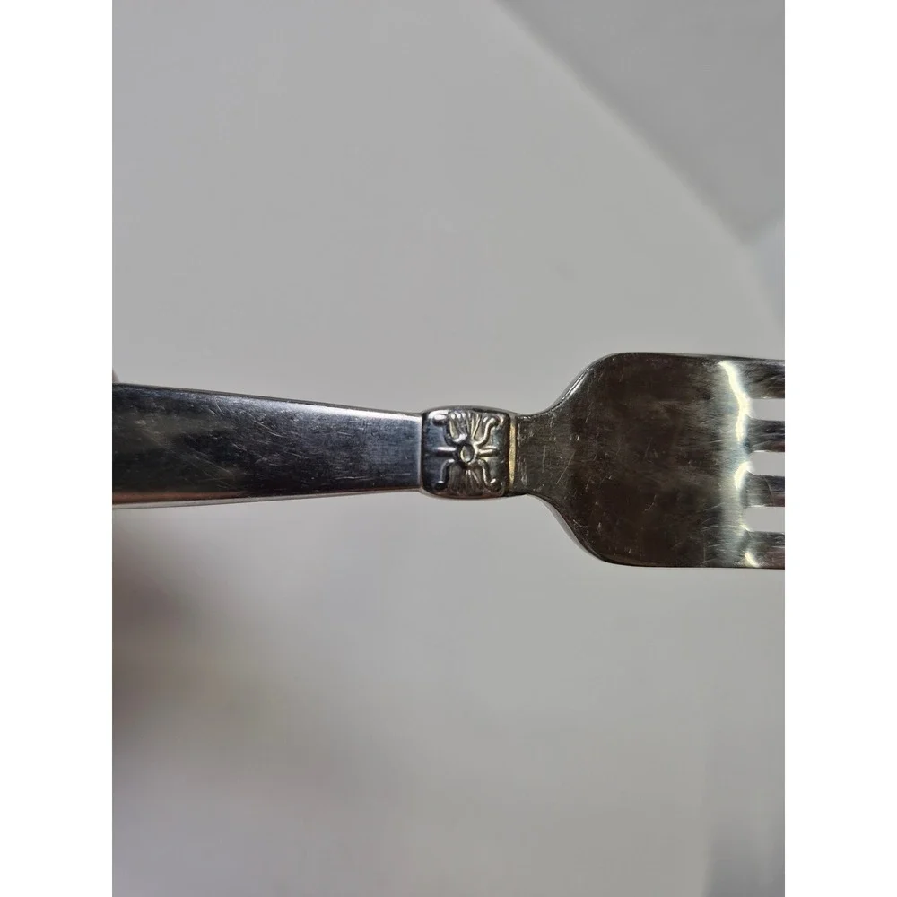 Ralph Lauren 1995 Stainless Steel Dinner Fork Medallion Sunburst Telluride vtg